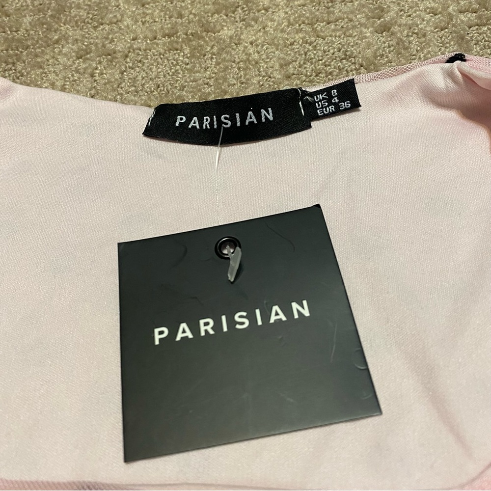 {NWT} Parisian Pink/Black Polka Dot Long Sleeve Bodysuit Size 4 - Picture 4 of 15